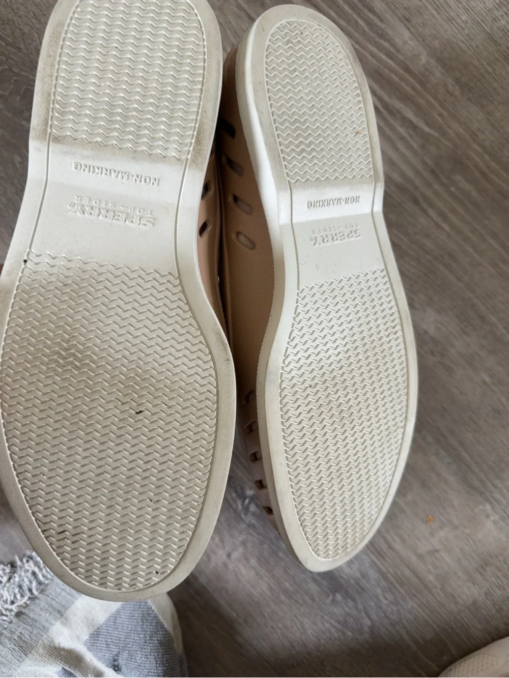Sperry Light Tan Faux-Fur Lined Slip-On Loafers